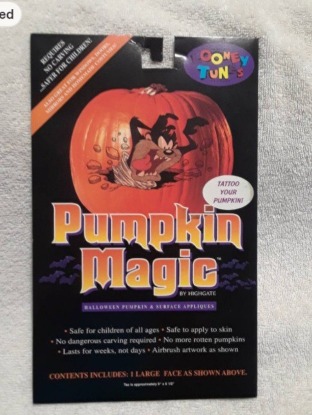 Vintage Looney tunes Halloween pumpkin magic
